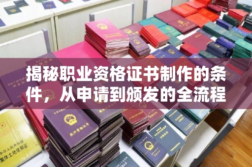 榆阳揭秘职业资格证书制作的条件，从申请到颁发的全流程解析