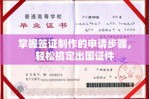 榆阳掌握签证制作的申请步骤，轻松搞定出国证件