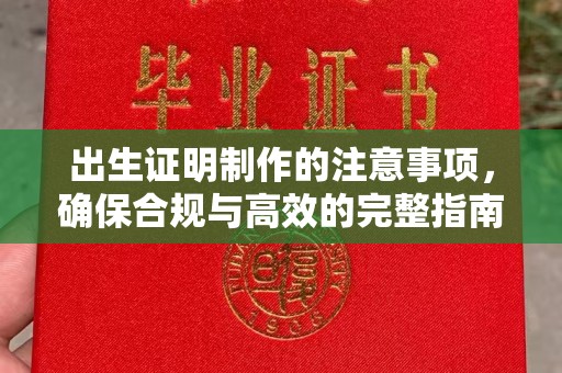 榆阳出生证明制作的注意事项，确保合规与高效的完整指南