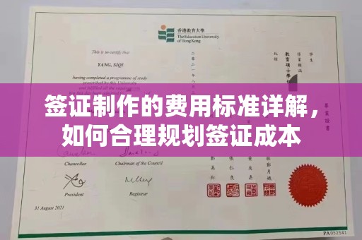榆阳签证制作的费用标准详解，如何合理规划签证成本